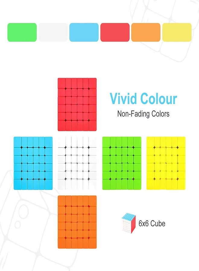 AUTHFORT Original Stickerless 6x6 Magic Cube, Fast and Smooth Speed Cube for Kids & Adult - Image 5